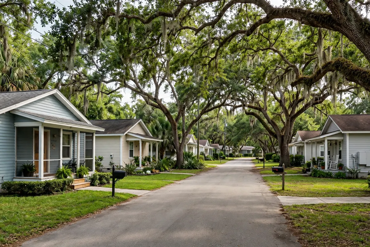 West Samoset Florida dense residential neighborhood near downtown Bradenton
